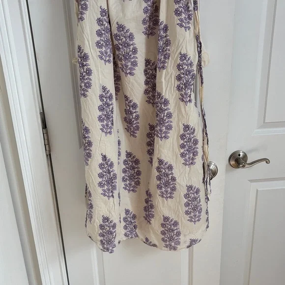 J Crew Floaty Midi Dress in Block-Print Cotton Voile Size XS - Picture 4 of 5